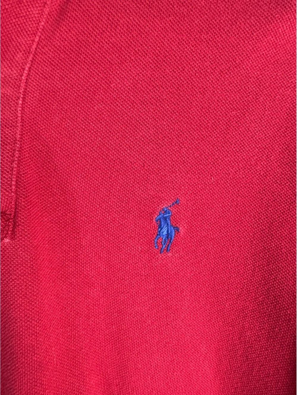 Polo Ralph Lauren Men's Long Sleeve Red Cotton Polo Shirt Size S
